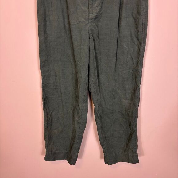 Madewell Green Corduroy Ribbed Straight Leg Pull On Pants Size Medium - Picture 4 of 7